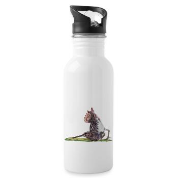 Bekassine - Trinkflasche mit integriertem Trinkhalm - Weiß - Rechts