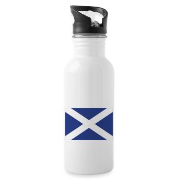 scotland flag - Trinkflasche mit integriertem Trinkhalm - Weiß - Rechts