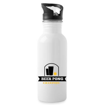 beer pong champion - Trinkflasche mit integriertem Trinkhalm - Weiß - Rechts