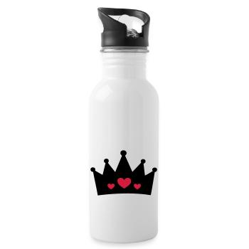 Crown (crown) 05.3 - Water bottle with straw - white - Right