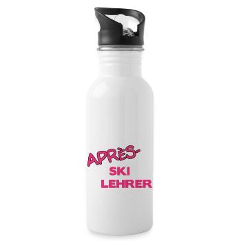 Après Skilehrer - Trinkflasche mit integriertem Trinkhalm - Weiß - Rechts