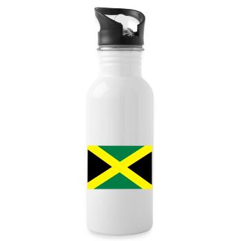 Jamaika - Trinkflasche mit integriertem Trinkhalm - Weiß - Rechts