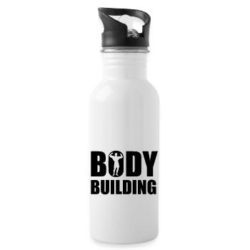bodybuilding_b_1ceps - Gourde avec paille intégrée - blanc - Droite