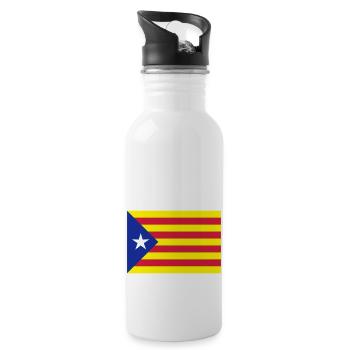 Catalunya Flag - Water bottle with straw - white - Right