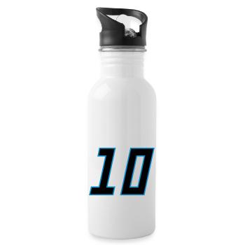 number_10 - Trinkflasche mit integriertem Trinkhalm - Weiß - Rechts