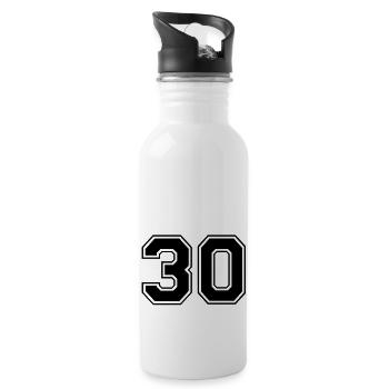 30 - Water bottle with straw - white - Right