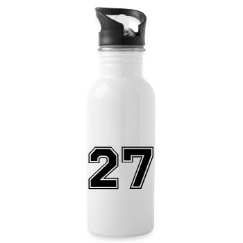 27 - Trinkflasche mit integriertem Trinkhalm - Weiß - Rechts