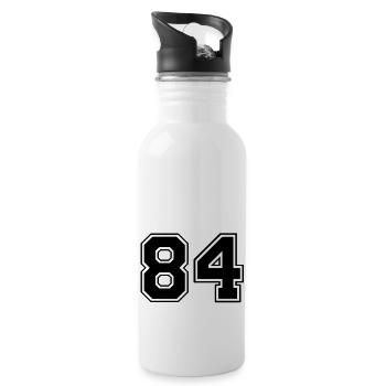 84 - Trinkflasche mit integriertem Trinkhalm - Weiß - Rechts