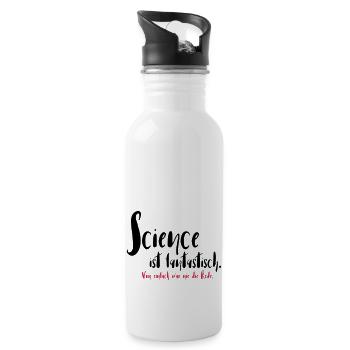 Science ist fantastisch - Trinkflasche mit integriertem Trinkhalm - Weiß - Rechts