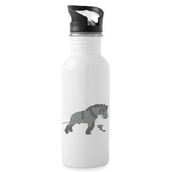 kaltblutziehtk - Trinkflasche mit integriertem Trinkhalm - Weiß - Rechts