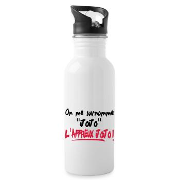 HUMOUR affreux jojo!!! t-shirt,logo,motif,visuel - Gourde avec paille intégrée - blanc - Droite