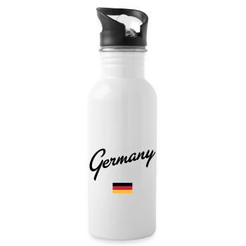 Germany - Trinkflasche mit integriertem Trinkhalm - Weiß - Rechts
