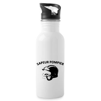 sapeur pompier - Gourde avec paille intégrée - blanc - Droite