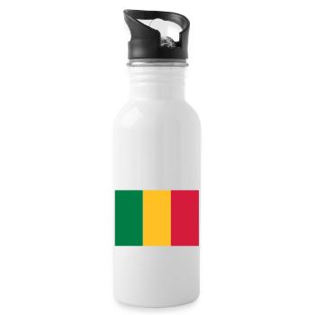 drapeau_mali - Gourde avec paille intégrée - blanc - Droite