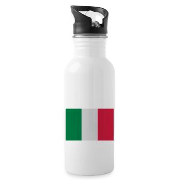 drapeau_italie - Gourde avec paille intégrée - blanc - Droite