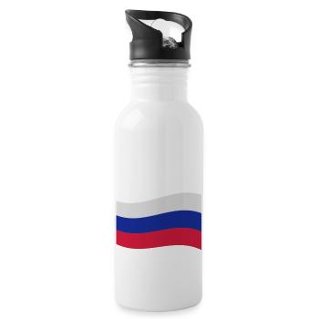 russia - Gourde avec paille intégrée - blanc - Droite