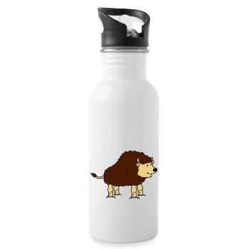 bison - Gourde avec paille intégrée - blanc - Droite