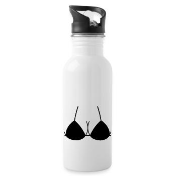 bikini_f1 - Trinkflasche mit integriertem Trinkhalm - Weiß - Rechts