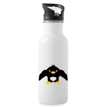 Muscle Penguin - Gourde avec paille intégrée - blanc - Droite