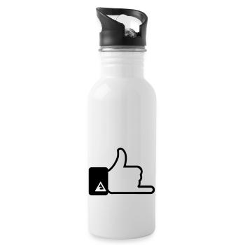 Surf Hand sign - Gourde avec paille intégrée - blanc - Droite