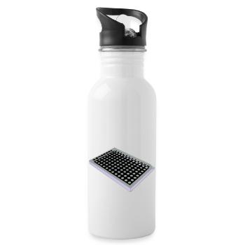 96 Well Plate / 96 Loch Platte - Trinkflasche mit integriertem Trinkhalm - Weiß - Rechts