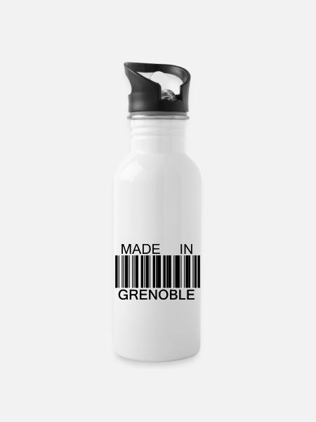 Made in Grenoble - Gourde avec paille intégrée - blanc