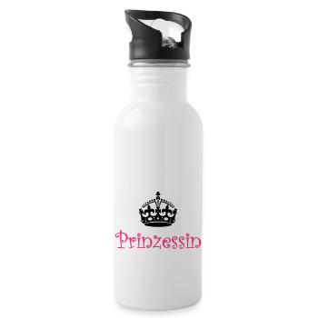 Prinzessin Krone - Trinkflasche mit integriertem Trinkhalm - Weiß - Rechts