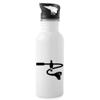 Tischfussball - Trinkflasche mit integriertem Trinkhalm - Weiß - Rechts