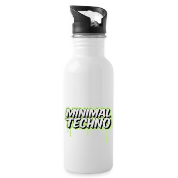 MINIMAL TECHNO - Water bottle with straw - white - Right
