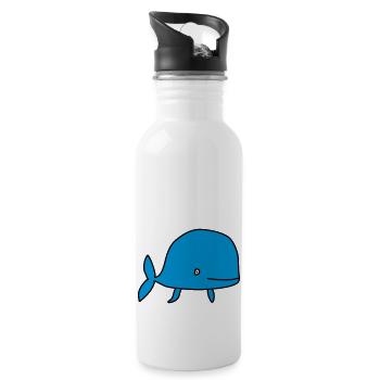 Whale / Wal / Baleine /Baby / Bébé / Birth [S] - Water bottle with straw - white - Right