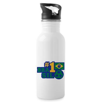 No. 1 Brasil (football) - Water bottle with straw - white - Right