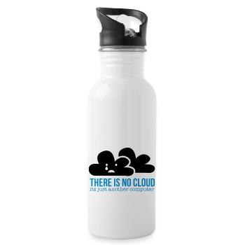 cloud - Trinkflasche mit integriertem Trinkhalm - Weiß - Rechts