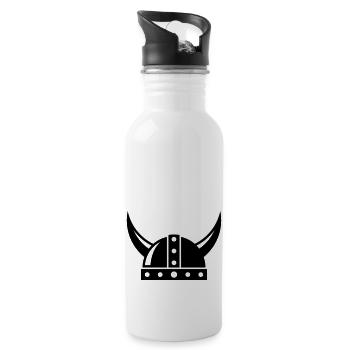 Viking Helmet - Water bottle with straw - white - Right