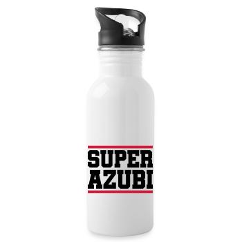 super azubi - Trinkflasche mit integriertem Trinkhalm - Weiß - Rechts