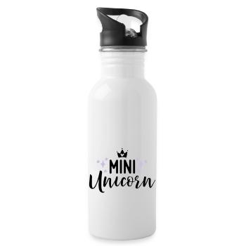 Unicorn - Trinkflasche mit integriertem Trinkhalm - Weiß - Rechts