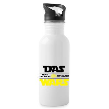 das_wars_02 - Trinkflasche mit integriertem Trinkhalm - Weiß - Rechts
