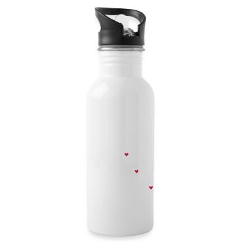 Bester freund - Trinkflasche mit integriertem Trinkhalm - Weiß - Rechts