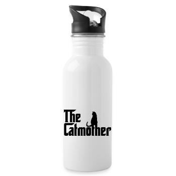 The Catmother Cat Mom Cats love - Water bottle with straw - white - Right