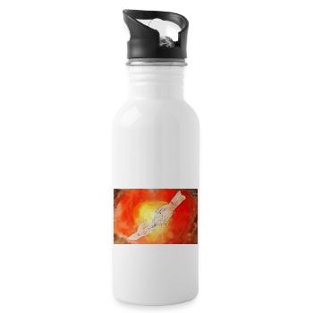 divine mouthguard - Water bottle with straw - white - Right