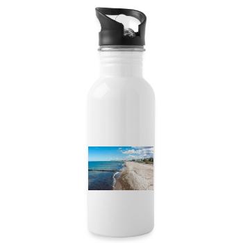 Heiligendamm Bad Doberan Mecklenburg Western Pomerania - Water bottle with straw - white - Right