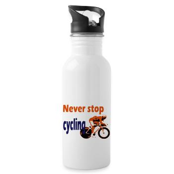 Cycling - Water bottle with straw - white - Right