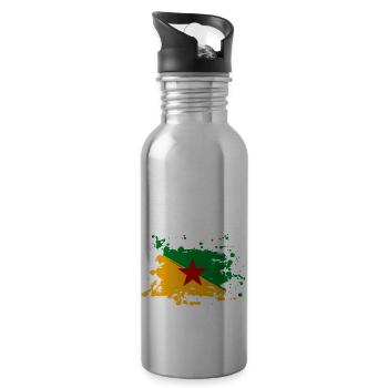 Französisch Guyana - Trinkflasche mit integriertem Trinkhalm - Lightsilver - Rechts