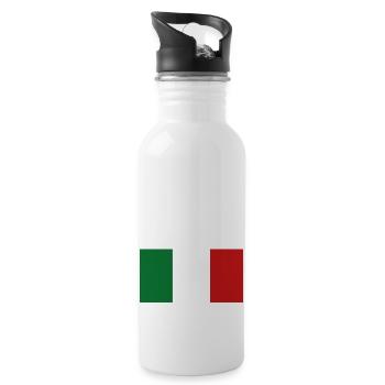 italy - Trinkflasche mit integriertem Trinkhalm - Weiß - Rechts