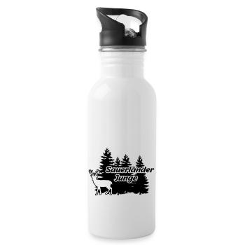 Sauerländer Junge - Trinkflasche mit integriertem Trinkhalm - Weiß - Rechts