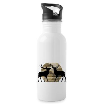 Deer - Water bottle with straw - white - Right