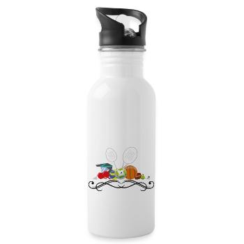 Sport - Water bottle with straw - white - Right