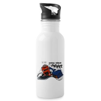 D TRUCK KONTROLLE DE - Trinkflasche mit integriertem Trinkhalm - Weiß - Rechts