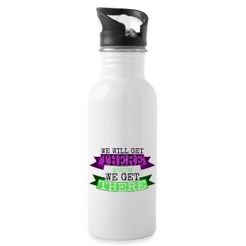 camping saying outdoors pacific north west hippie - Trinkflasche mit integriertem Trinkhalm - Weiß - Rechts