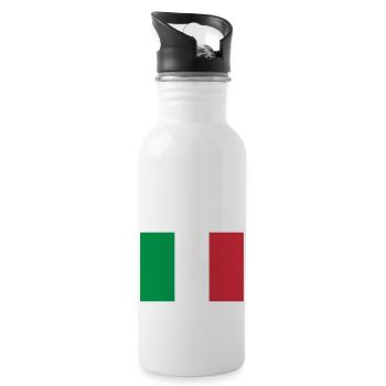 Italie Drapeau - Gourde avec paille intégrée - blanc - Droite