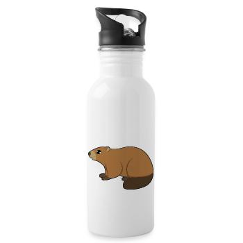 marmot - Water bottle with straw - white - Right